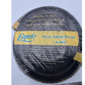 Eapele 6.5ft Floor Cable Cover Heavy Duty Cord Protector Black Yellow Raceway